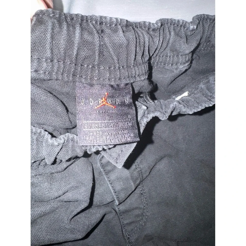 Jordan Black Cargo Pants‎ Size Large Elastic Waist 28-31x27